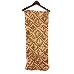 West Elm Sz Twin Diamond Abstract Duvet Cover Brown Cream 36W X 73L 1092Rck